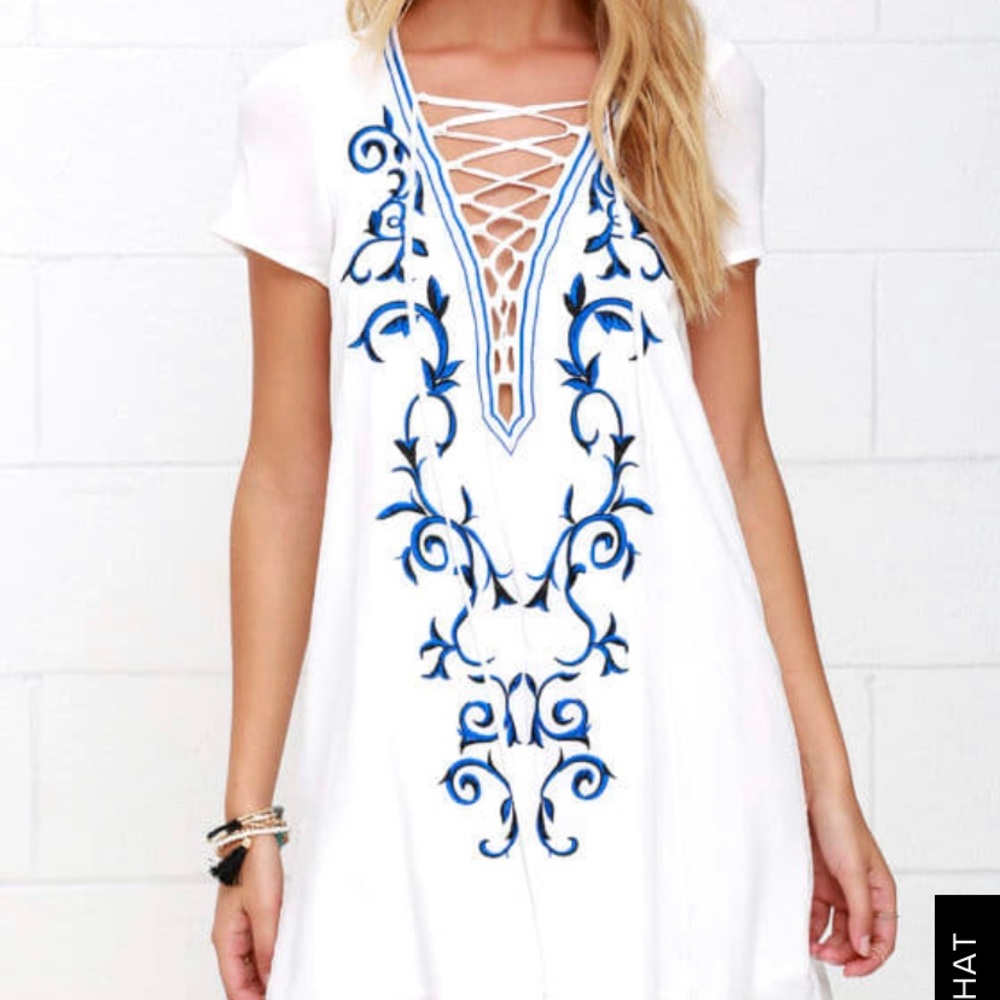 Embroidered Vacation/Beach Dress